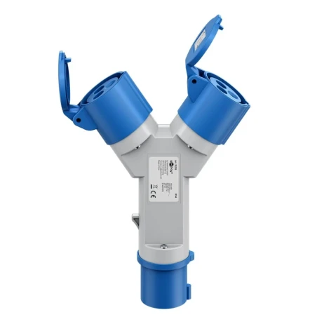 Adapter CEE 3P pistik 16A/2X 3P pesa 16A