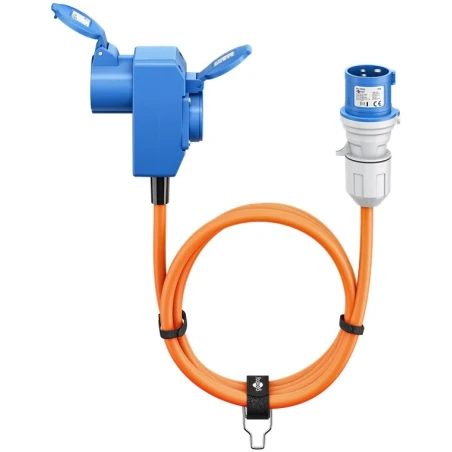 Jätkujuhe CEE 3P 16A pistik/schuko jätkupesa + CEE 3P jätkupesa 16A