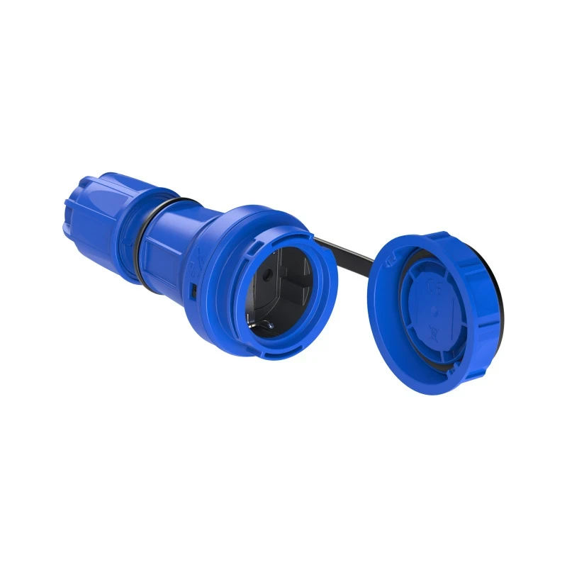 Jätkupesa schuko sinine IP68