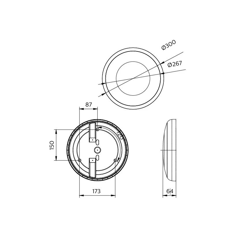 WL070V G2 LED Luminaire IP65 Ø300mm 1800lm