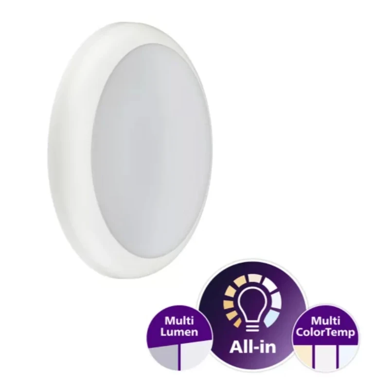 WL070V G2 LED MDU Plafoon radarsensoriga IP65 Ø300mm 1800lm