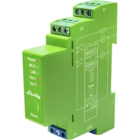 Dimmer 2PM PRO 2x200W LAN WiFi BT Shelly