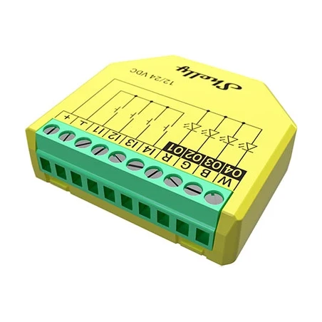 RGBW PM Plus dimmer 12-24VDC 10A WiFi BT Shelly