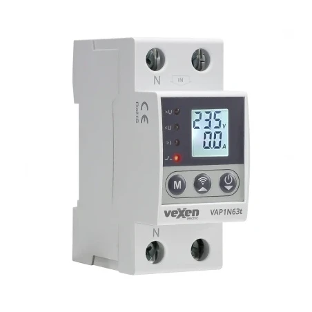 Digitaalne ülepinge ja ülekoormuse relee 63A WIFI