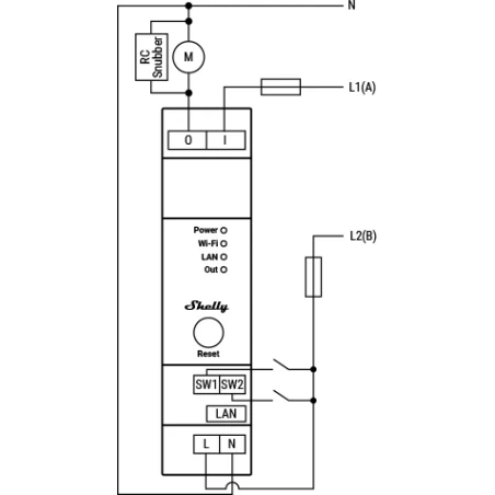 Shelly 1 PRO Relay 16A WiFi LAN BT