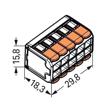 221-420 Wago avatav klemm 10x 0,2-4mm² 32A
