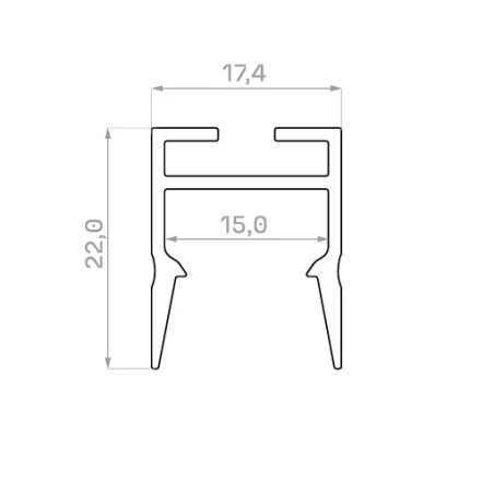 Profile SLIMO 17,4x22mm