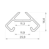 Profile AJAR 25,9x14,4mm corner