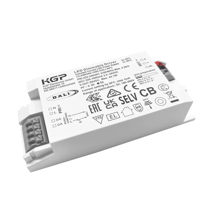 Led Driver 60W 700-1500mA DALI2 DT8 dimm NFC