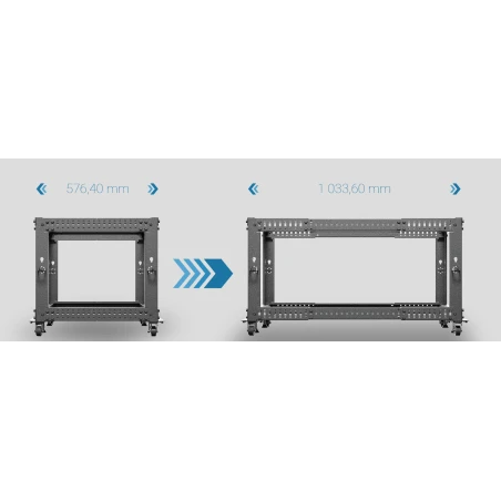 Lahtine põrandaraam 19" 15U 600x600-1000