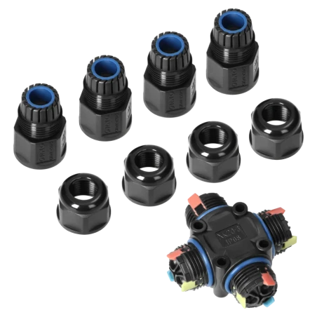 X-jätkumuhv 3x4 kaablile IP68 kruvita