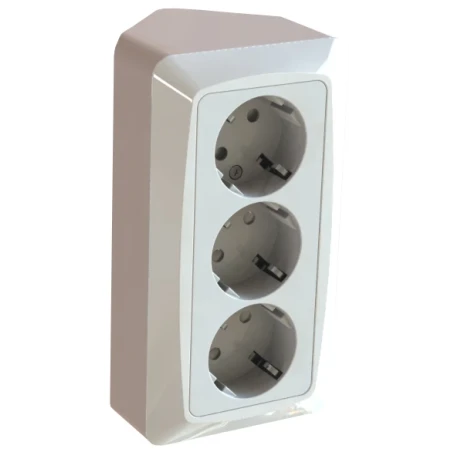 Nurga pistikupesa maandusega valge