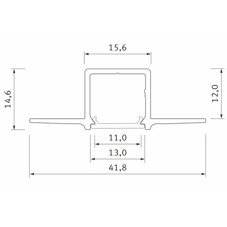 Profile GAUDI flush mounted led profile