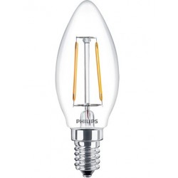 CLA LED küünallamp 2-25W B35 CL E14 klaar