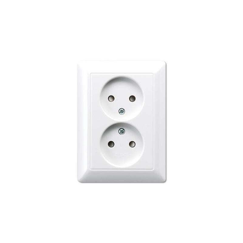 AS500 2-ne pistikupesa valge