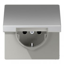 LS 990 Aluminium kaanega pistikupesa