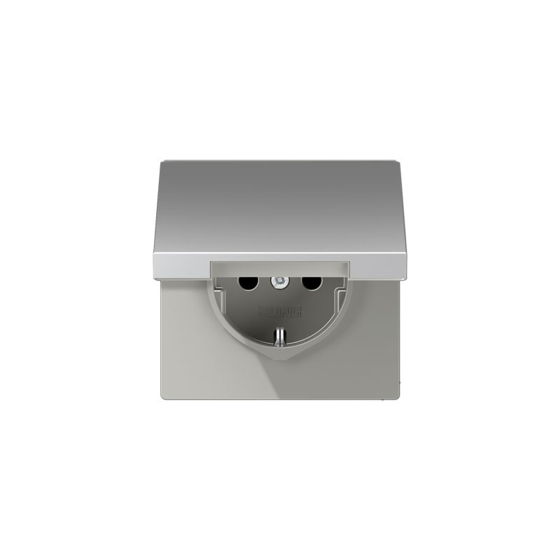 LS 990 Aluminium kaanega pistikupesa