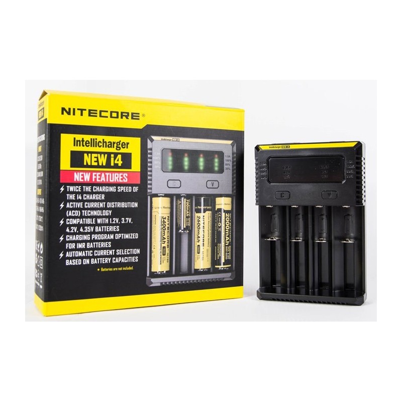 Nitecore i4 akulaadija AA, AAA, C, D, 18650