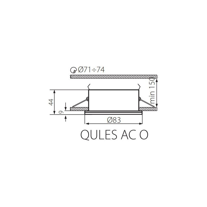 Qules AC O Ø71/83mm