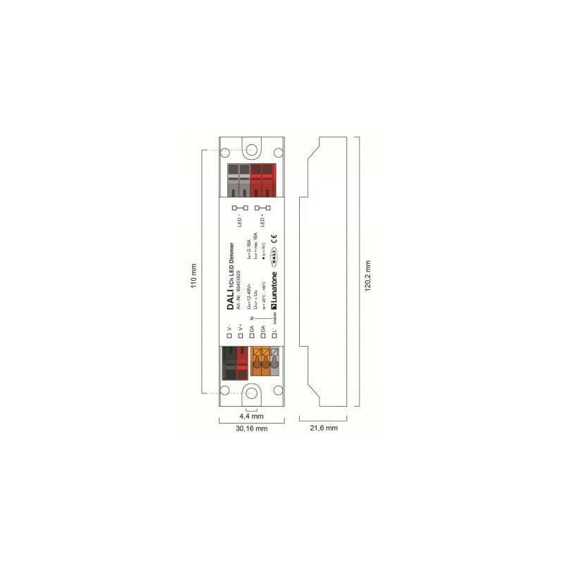 Dali 1Ch LED Dimmer 16A 12-48V