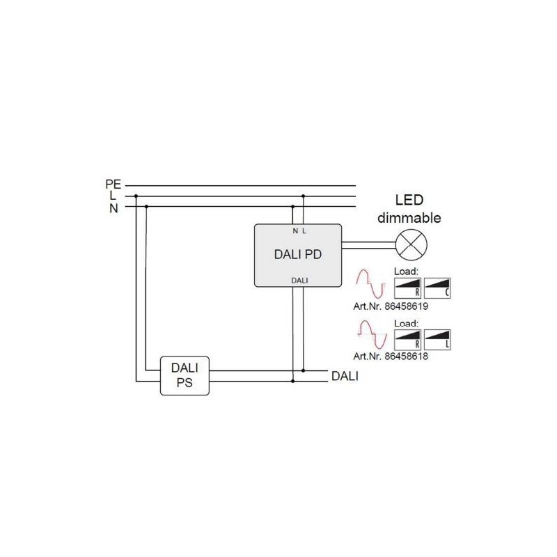 DALI PD 10-300W R,L,C dimmer