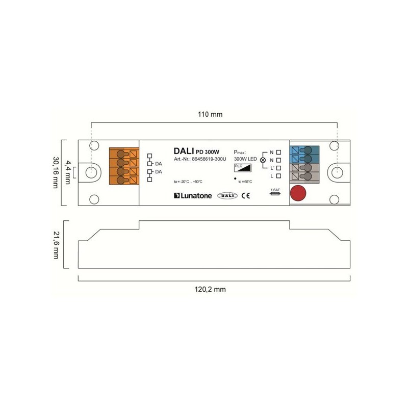 DALI PD 10-300W R,L,C dimmer