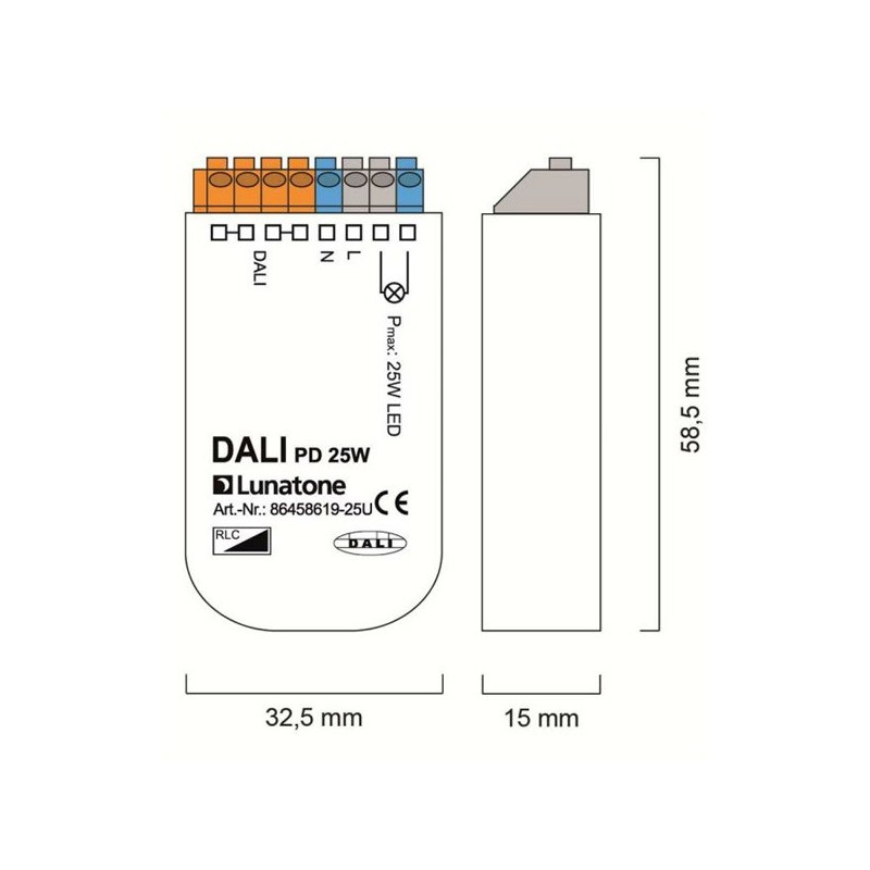 DALI PD 3-25W R,L,C dimmer