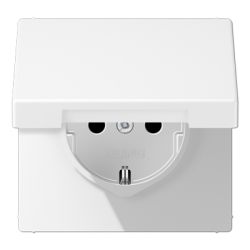 LS990 matt snow white socket IP44