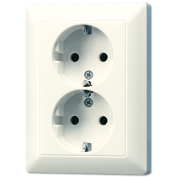 AS5020U 2-gang socket ivory