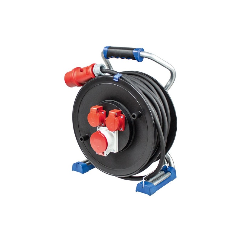 Kaablitrummel 30m H07RN 5x2,5 5x16a + 2xSCHUKO IP44