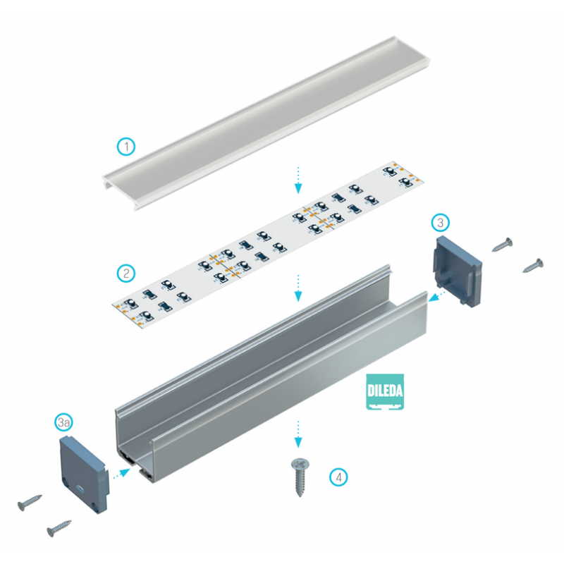 DILEDA led profiil 26x27mm