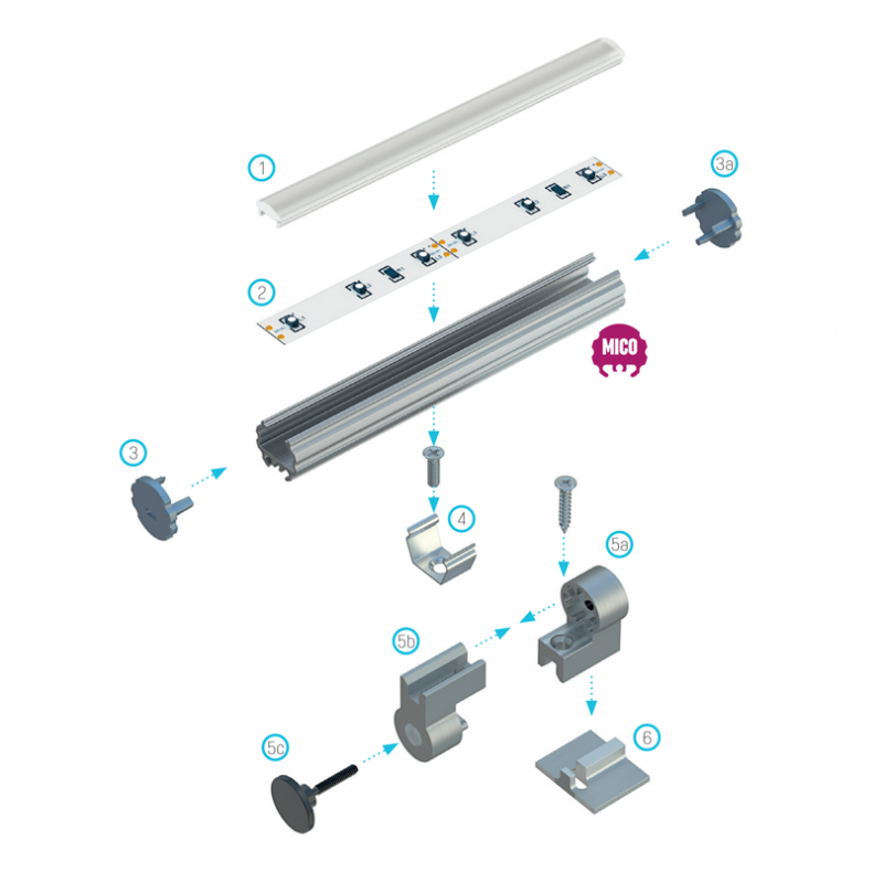 MICO led profiil 16mm