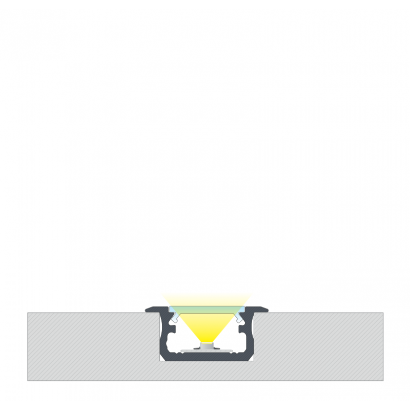 Profile B 21x9,3mm süvis led profiil