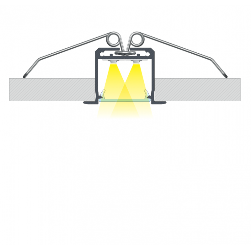 inDILEDA süvistatav led profiil 26x38mm