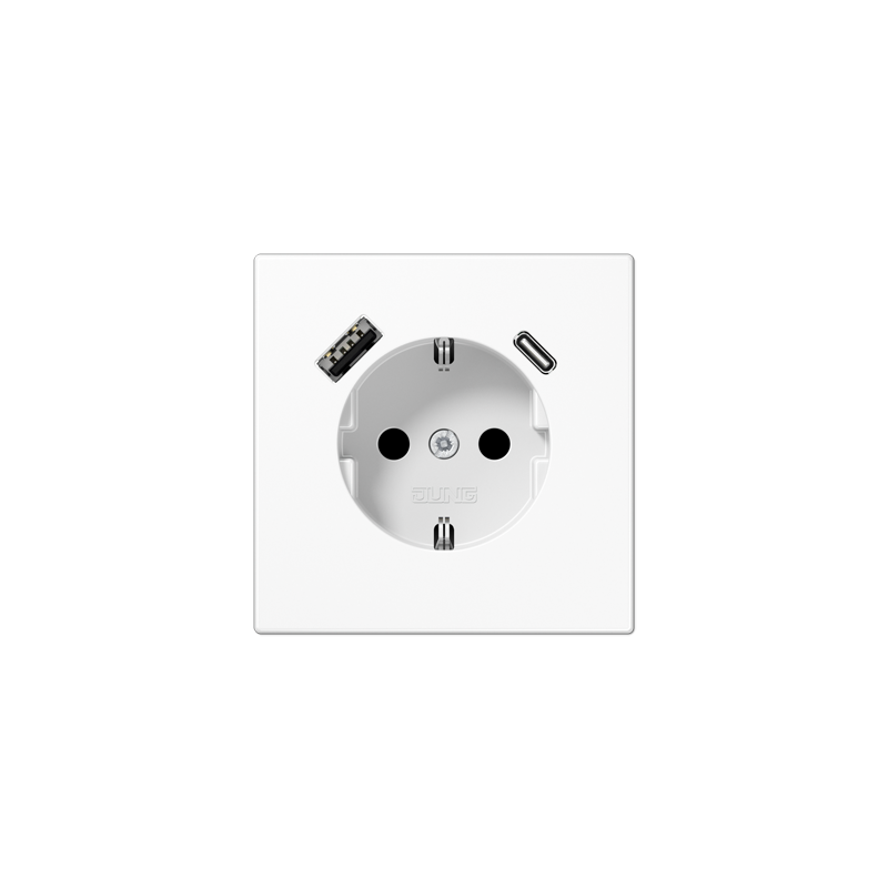 LS990 SCHUKO® socket with USB A+C charger white