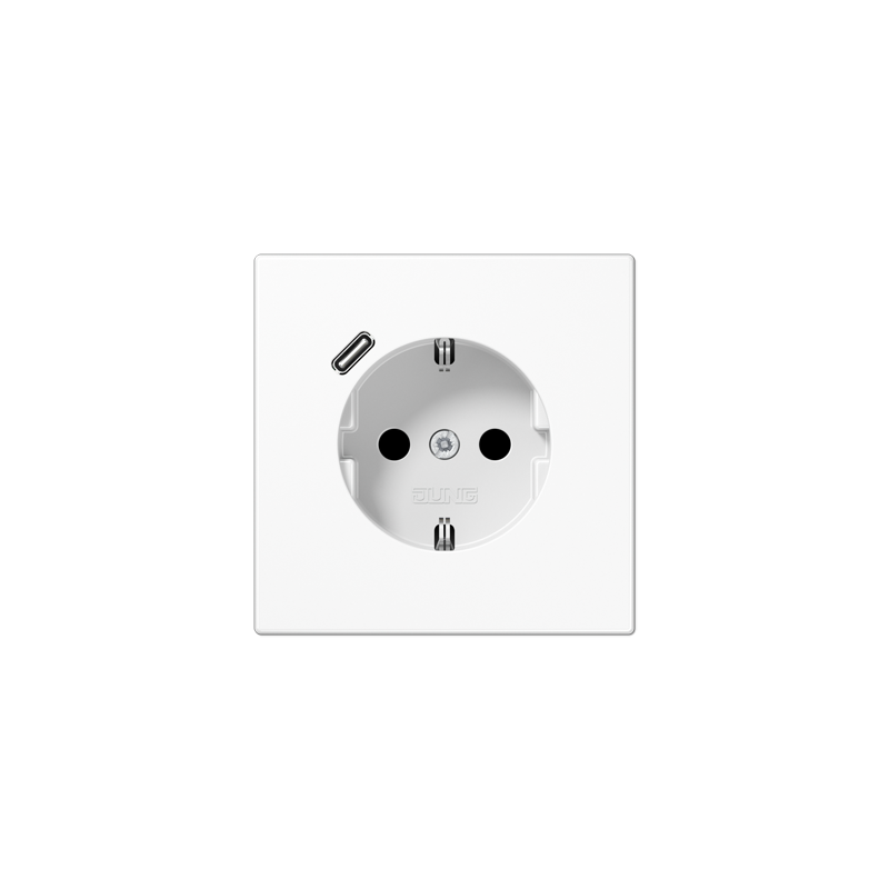 LS990 SCHUKO® socket with USB C charger white