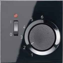 LS TR 231 PL thermostat cover with switch matt graphite black