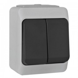 2-gang switch Nordic IP44