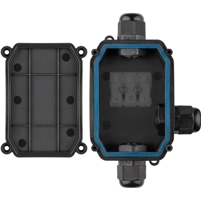 Harukarp tühi must IP66 läbiviik 3tk PG9