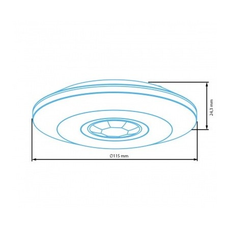 Motion detector IP20 Ø8m 2000W 360º