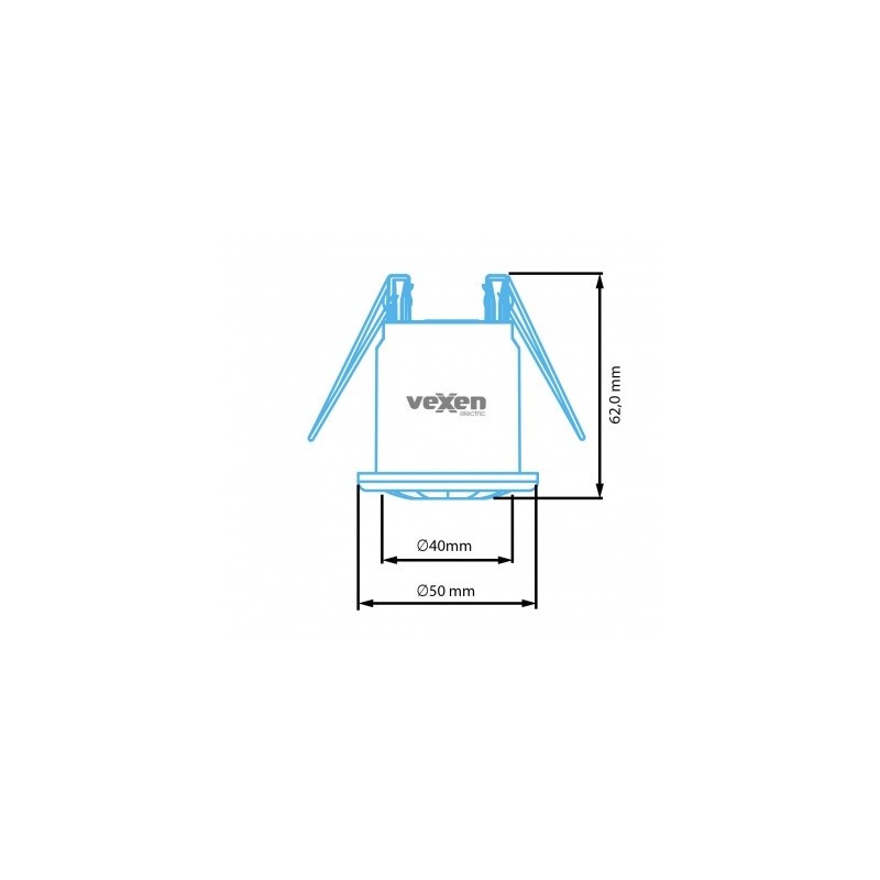 Motion detector IP20 Ø 8m max.800W 360º