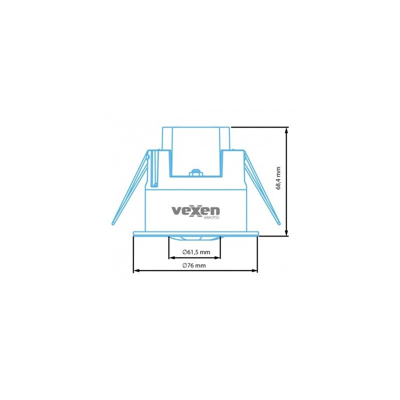 Motion detector IP20 Ø8m 1200W 360º