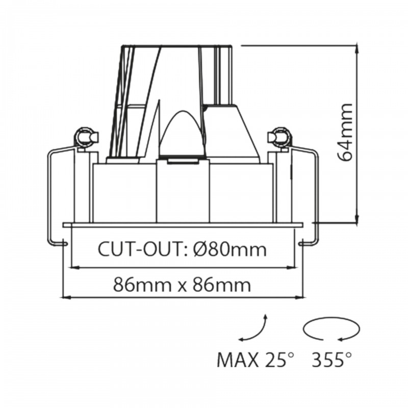 Dea Ceres S Ø80 / 86x86mm