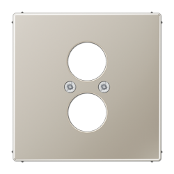 ES2962-2 Centre plate  for 2 loudspeaker sockets Stainless steel