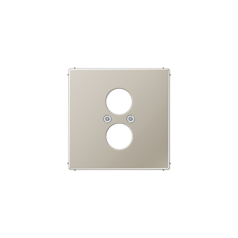 ES2962-2 Centre plate  for 2 loudspeaker sockets Stainless steel