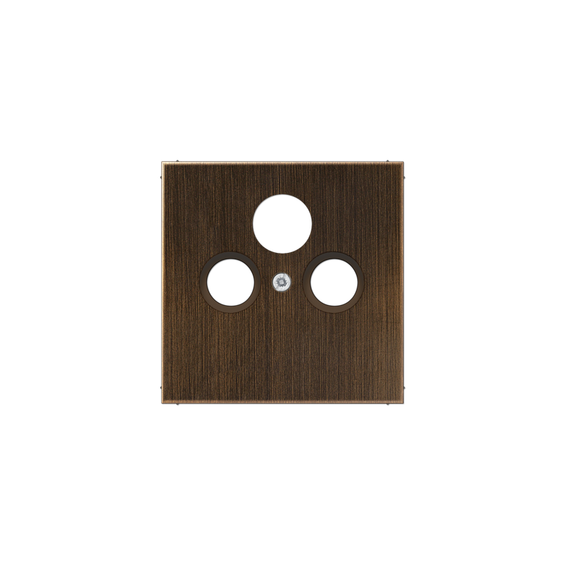 ME 2990 SAT AT centre plate for SAT-TV-FM Antiqu brass