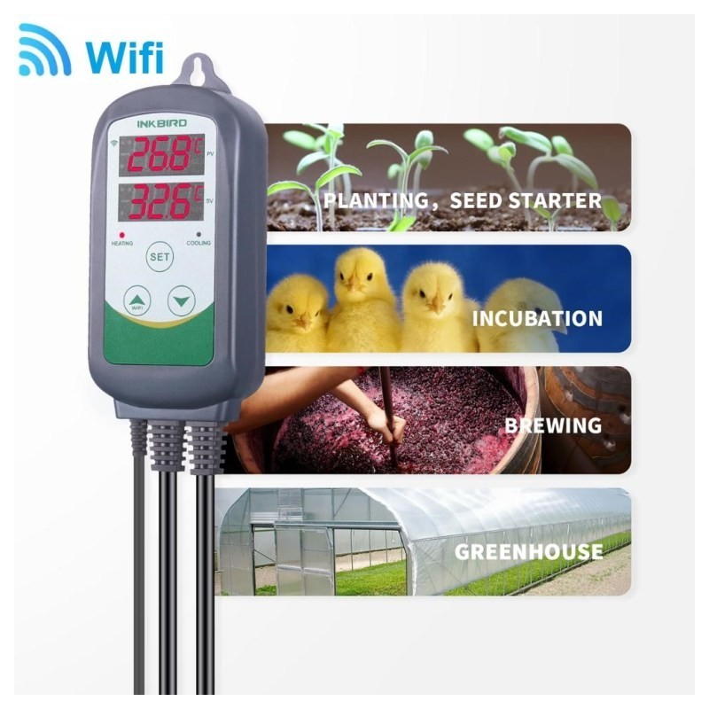 Wifi termostaat pistikupesaga 230V 10A välise anduriga