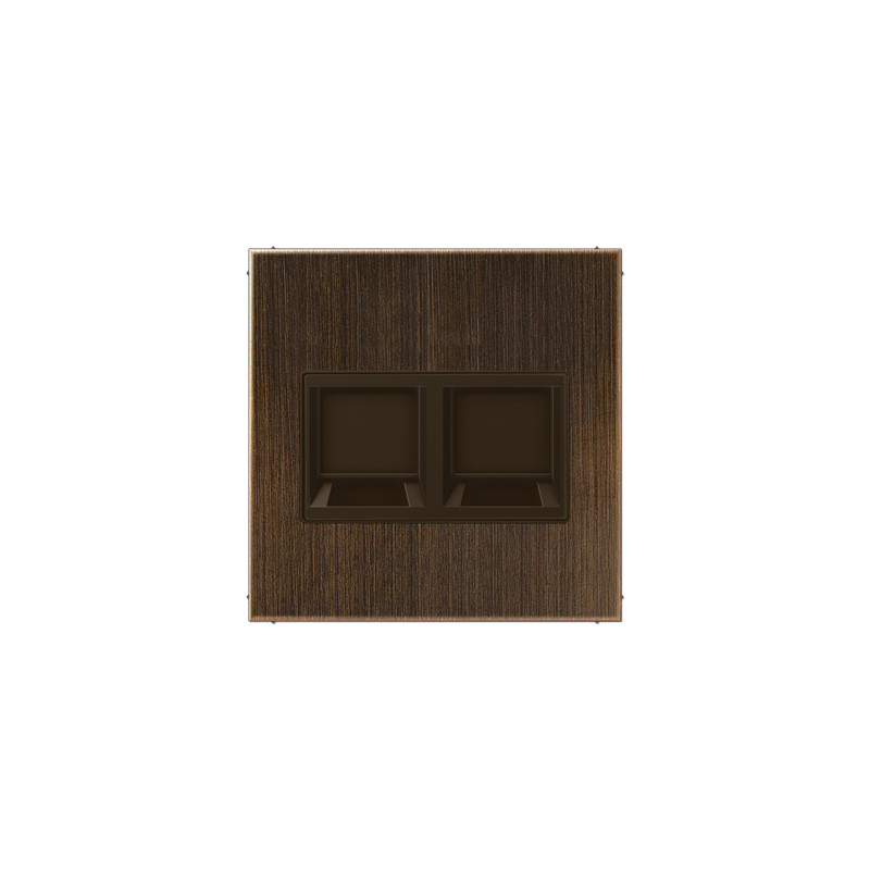 ME 1969-2 WE AT 2-ne arvuti katteplaat keystone Antiikk messing