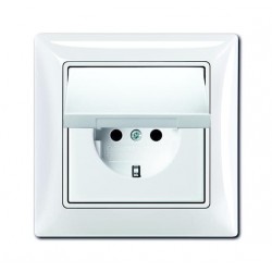 Pistikupesa 1-ne kompaktne (raamiga) IP44, alpivalge BASIC55